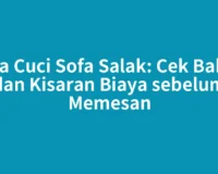 Jasa Cuci Sofa Salak: Cek Bahan dan Kisaran Biaya sebelum Memesan