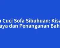 Jasa Cuci Sofa Sibuhuan: Kisaran Biaya dan Penanganan Bahan