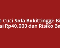 Jasa Cuci Sofa Bukittinggi: Biaya Mulai Rp40.000 dan Risiko Bahan