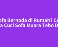 Sofa Bernoda di Rumah? Cek Jasa Cuci Sofa Muara Tebo Dulu