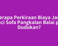 Berapa Perkiraan Biaya Jasa Cuci Sofa Pangkalan Balai per Dudukan?